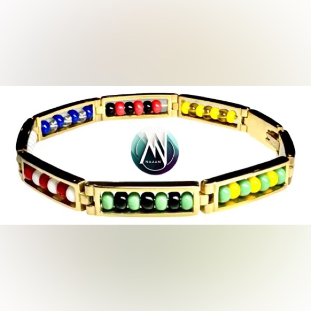 Stainless steel ilde de 7 Potencia africana Bracelet  yoruba religion africana